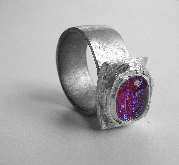 Art Clay Silver ezüstgyurmából készült ezüstgyűrű kővel
